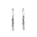 SS15-359134 Italian Sterling Silver 1 3/8" Twist Hoop