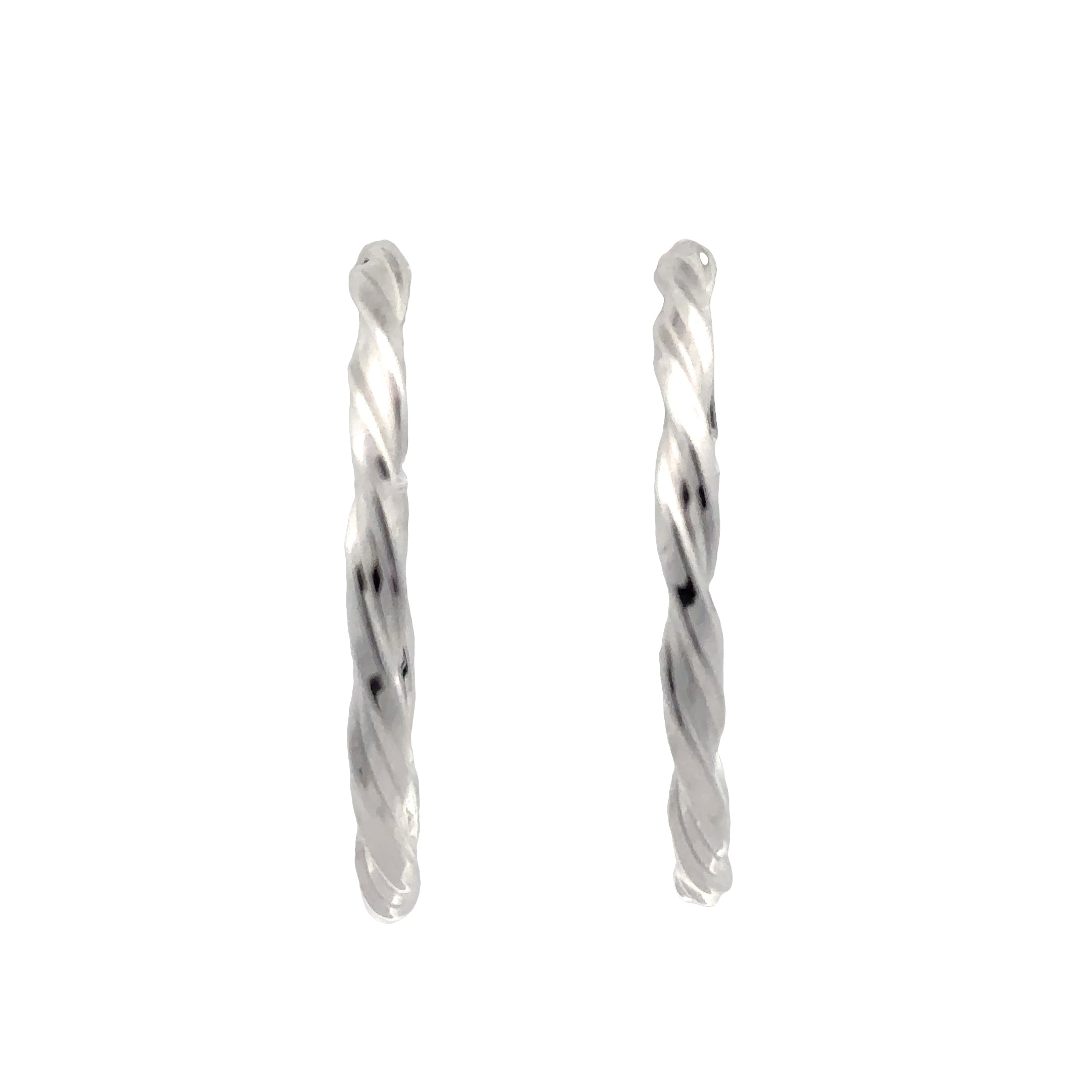 SS15-359134 Italian Sterling Silver 1 3/8" Twist Hoop