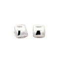 SSTEH229 Sterling Silver Cushion Shaped 1/2 Inch Huggie Earrings