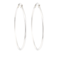 SSH2V250 Sterling Silver 2" Italian Plain Hoop Earring