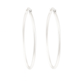SSH2V240 Sterling Silver 1.5" Italian Plain Hoop Earring